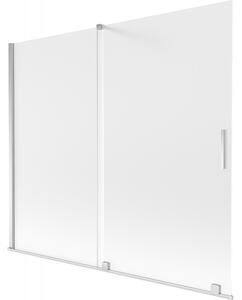 Mexen Velar, 2 szárnyas eltolható kádparaván 180 x 150 cm, 8 mm mattüveg, króm, 896-180-000-31-01