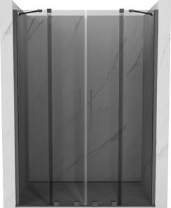 Mexen Velar Duo, tolózuhanyajtó nyitáshoz 140 cm, 8 mm szürke üveg, polírozott grafit, 871-140-000-42-95