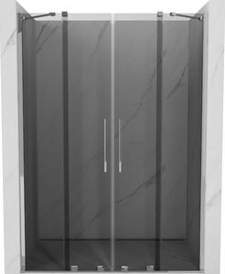 Mexen Velar Duo, tolózuhanyajtó nyitáshoz 140 cm, 8mm szürke üveg, króm, 871-140-000-42-01