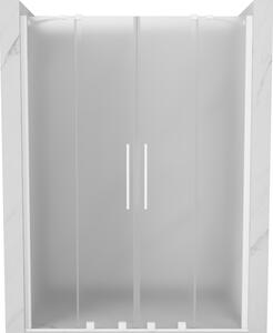 Mexen Velar Duo, tolózuhanyajtó nyitáshoz 140 cm, 8 mm-es matt üveg, fehér matt, 871-140-000-32-20