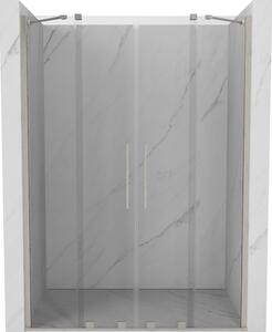 Mexen Velar Duo, tolózuhanyajtó nyitáshoz 140 cm, 8 mm átlátszó üveg, csiszolt acél, 871-140-000-02-97