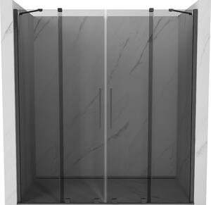 Mexen Velar Duo, tolózuhanyajtó nyitáshoz 180 cm, 8 mm szürke üveg, polírozott grafit, 871-180-000-42-66