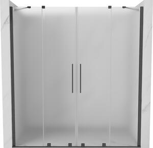 Mexen Velar Duo, tolózuhanyajtó nyitáshoz 170 cm, 8 mm-es matt üveg, polírozott grafit, 871-170-000-32-66
