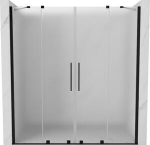 Mexen Velar Duo, tolózuhanyajtó nyitáshoz 170 cm, 8 mm-es matt üveg, fekete matt, 871-170-000-32-70