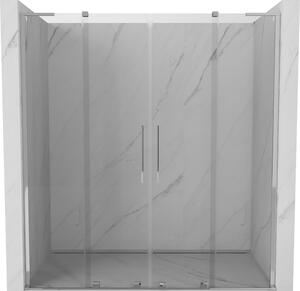 Mexen Velar L Duo, tolózuhanyajtó nyitáshoz 180 cm, 8 mm átlátszó üveg, króm, 871-180-003-02-01