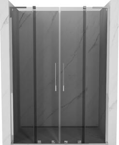 Mexen Velar L Duo, tolózuhanyajtó nyitáshoz 140 cm, 8mm szürke üveg, króm, 871-140-003-42-01