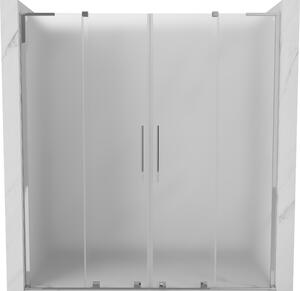 Mexen Velar L Duo, tolózuhanyajtó nyitáshoz 170 cm, 8 mm-es matt üveg, króm, 871-170-003-32-01