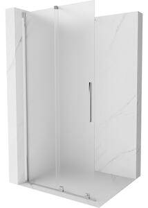 Mexen Velar, zuhany paraván tolóajtóval Walk-in 110 x 200 cm, 8 mm-es matt üveg, króm, 871-110-000-33-01