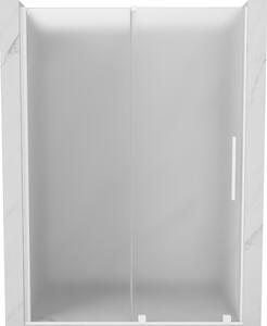 Mexen Velar, tolózuhanyajtó nyitáshoz 130 cm, 8 mm matt üveg, fehér matt, 871-130-000-31-20