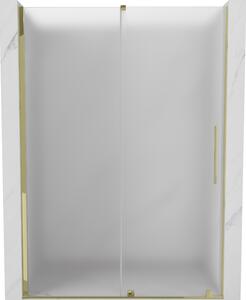 Mexen Velar, tolózuhanyajtó nyitáshoz 130 cm, 8 mm-es matt üveg, arany fényes, 871-130-000-31-50