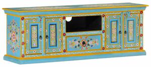 VidaXL kék tömör mangófa TV-szekrény 110 x 30 x 40 cm