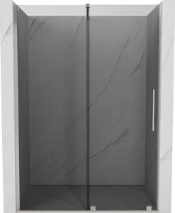 Mexen Velar, tolózuhanyajtó nyitáshoz 150 cm, 8 mm szürke üveg, csiszolt acél, 871-150-000-41-97