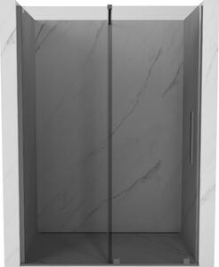 Mexen Velar, tolózuhanyajtó nyitáshoz 130 cm, 8 mm szürke üveg, polírozott grafit, 871-130-000-41-95