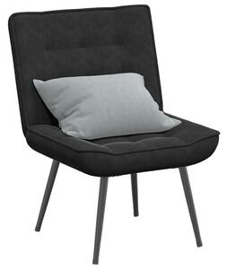 VidaXL fekete bársony pihenőfotel 64 x 74 x 84 cm