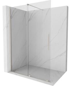 Mexen Velar, zuhany paraván tolóajtóval Walk-in 130 x 200 cm, 8 mm átlátszó üveg, csiszolt acél, 871-130-000-03-97