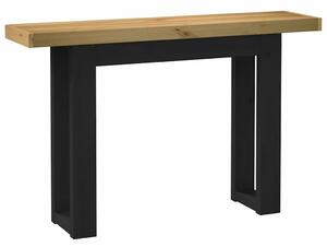 VidaXL konzolasztal NOAIN U alakú lábak 120x30x75 cm tömör fa fenyőfa