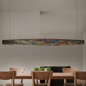 Quitani Persida LED-es függőlámpa, 148 cm, ütőfém, arany, dimmelhető, Bronz / antik sárgaréz, Nappali / Étkező, fém, Indusztriális dizájn