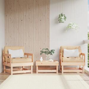 VidaXL 2 db tömör fenyőfa kerti szék párnákkal