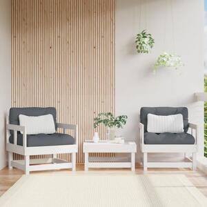 VidaXL 2 db fehér tömör fenyőfa kerti szék