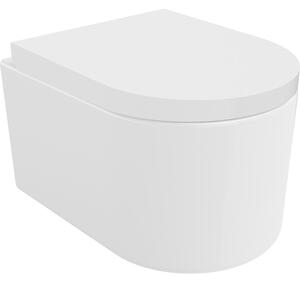 Mexen Sofia, falra akasztható wc csésze 490x360x355 mm, Perem nélküli Tornado + duroplast wc ülőke, fényes fehér, 30540200T