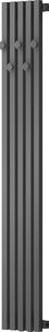 Mexen, Mexen Flux dekoratív fürdőszobai radiátor 1500 x 240 mm, 450 W, antracit - W127-1500-240-00-66