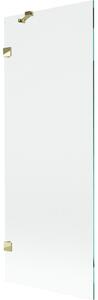 Mexen, Mexen Lunar 1 szárnyú kádparaván 70 x 150 cm, átlátszó, arany - 897-070-000-50-00
