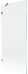 Mexen, Mexen Lunar 1 szárnyú kádparaván 80 x 150 cm, átlátszó, arany - 897-080-000-50-00