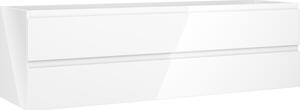 Mexen Orio, fürdőszobaszekrény 160 cm, 2 fiókkal, fényes fehér, 91A10-16047-2-BFF00