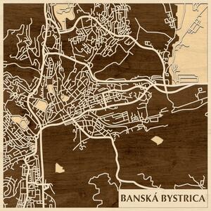 Besztercebánya – Banská Bystrica 3D fa várostérkép fali dekoráció – Natura Products