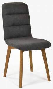Kényelmes szék, sötétszürke - tölgyfa lábak Orlando