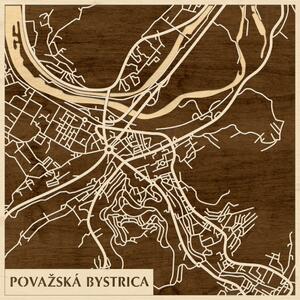 Vágbeszterce – Považská Bystrica 3D fa várostérkép fali dekoráció – Natura Products