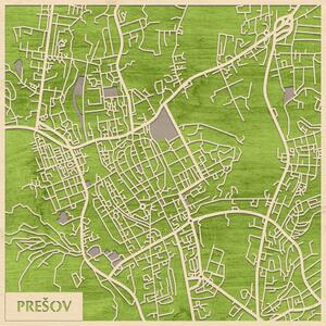 Eperjes – Prešov 3D fa várostérkép fali dekoráció – Natura Products