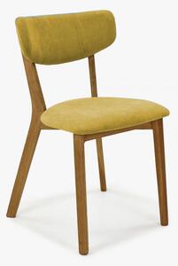 Kárpitos szék - tölgyfa lábak, Amisa sárga