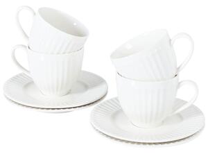 Négydarabos csésze készlet csészealjjal COWSLIP Porcelán Fehér