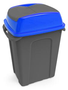 Hippo Billenős Szelektív hulladékgyűjtő szemetes, műanyag, antracit/kék, 25L