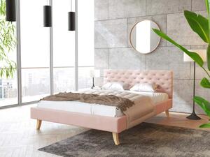 KALIFORNIA egyszemélyes kárpitozott ágy 120x200 - rózsaszín