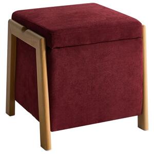 Tárolós puff EDLAND 45 cm Burgundi