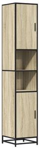 VidaXL sonoma tölgy szerelt fa és fém fürdőszekrény 35x37,5x188,5 cm