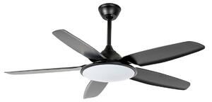 Divian LED mennyezeti ventilátor, fekete, DC, csendes, CCT – Lucande Lucande, Divian, Fekete, Nappali, Fém, Modern
