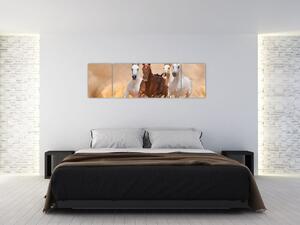 Festmények - futó lovak (170x50cm)