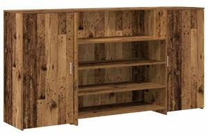 VidaXL recepciós pult antik fa 200x50x103,5 cm szerelt fa