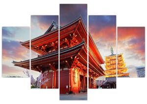 Kép - templom, Japán (150x105cm)