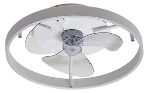 Momitu LED mennyezeti ventilátor, fehér, alumínium, Ø 50 cm – Lindby Lindby, Momitu, dimmable, Fehér, Nappali, Alumínium, Modern
