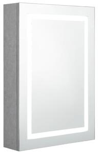 VidaXL betonszürke LED-es tükrös fürdőszobaszekrény 50 x 13 x 70 cm