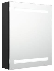 VidaXL fekete LED-es tükrös fürdőszobaszekrény 50 x 14 x 60 cm