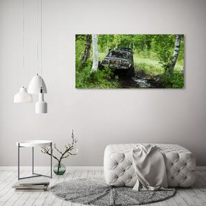 Akrilüveg fotó Jeep erdőben