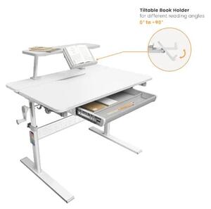 Ergo office gyermek íróasztal er-483, állítható, szürke, 900x600mm