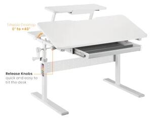Ergo office gyermek íróasztal er-483, állítható, szürke, 900x600mm