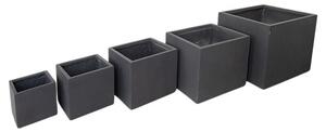 Atlanta Cube kompozit növénytartó szett grafit 22,5x22,5x22-55x55x47cm S/5