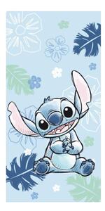 Kék pamut gyerek fürdőlepedő 70x140 cm Lilo and Stitch "Ohana Blue" – Jerry Fabrics
